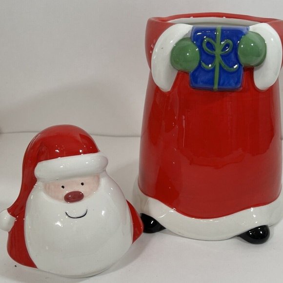 Santa cookie jar - vtg excellent 11" tall - Picture 4 of 6